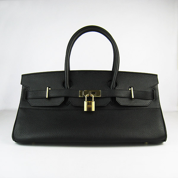 Cheap Hermes Birkin 42cm Replica Togo Leather Bag Black 6109